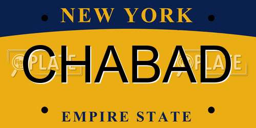 CHABAD New York License Plate