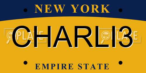 CHARLI3 New York License Plate