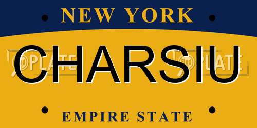 CHARSIU New York License Plate