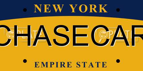 CHASECAR New York License Plate