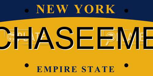 CHASEEME New York License Plate