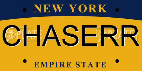 CHASERR New York License Plate