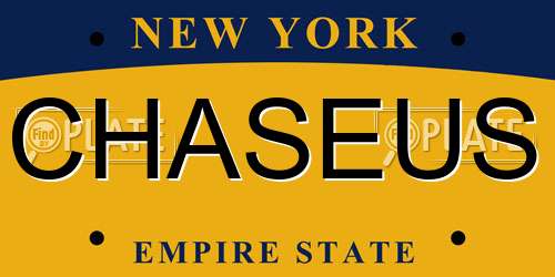 CHASEUS New York License Plate