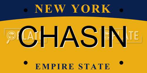 CHASIN New York License Plate