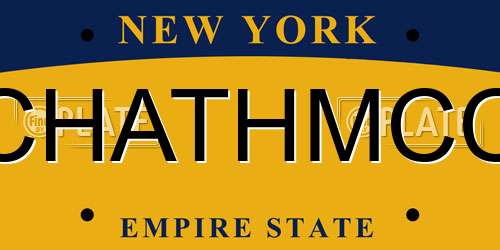 CHATHMCC New York License Plate