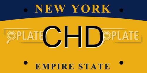 CHD New York License Plate