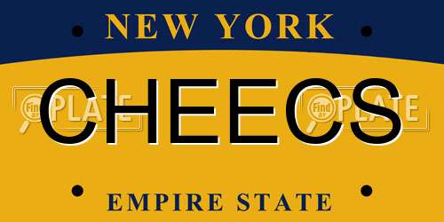 CHEECS New York License Plate