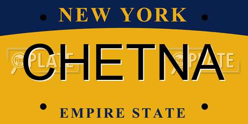 CHETNA New York License Plate