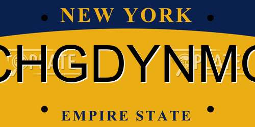 CHGDYNMC New York License Plate