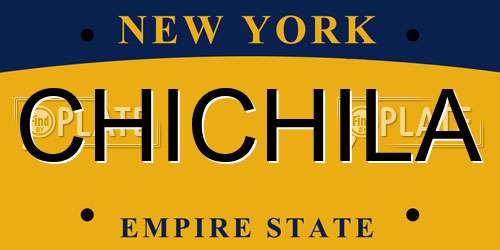 CHICHILA New York License Plate