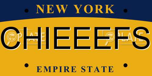 CHIEEEFS New York License Plate