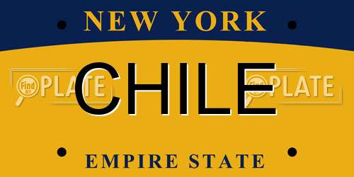 CHILE New York License Plate