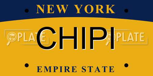 CHIPI New York License Plate