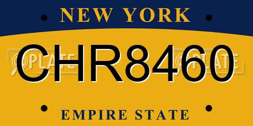 CHR8460 New York License Plate