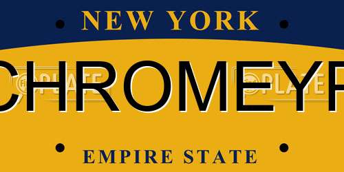 CHROMEYP New York License Plate
