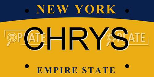 CHRYS New York License Plate