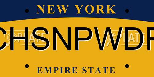 CHSNPWDR New York License Plate