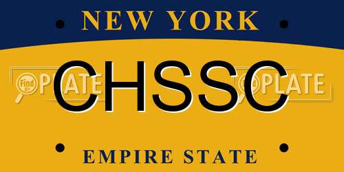 CHSSC New York License Plate