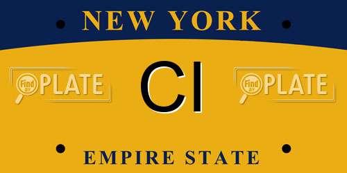 CI New York License Plate