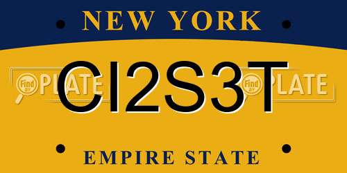 CI2S3T New York License Plate