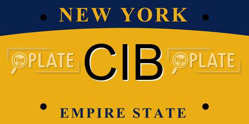 CIB New York License Plate