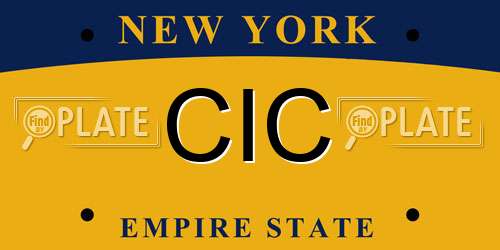 CIC New York License Plate