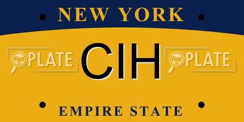 CIH New York License Plate