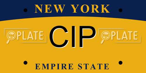 CIP New York License Plate