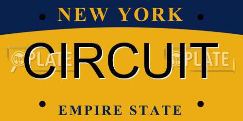 CIRCUIT New York License Plate