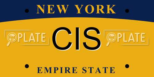 CIS New York License Plate