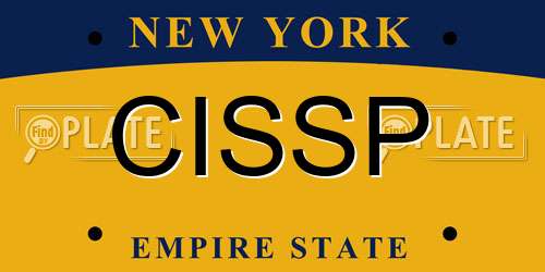 CISSP New York License Plate