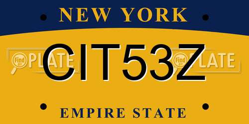 CIT53Z New York License Plate