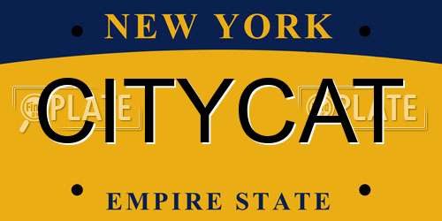 CITYCAT New York License Plate