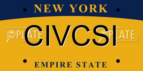 CIVCSI New York License Plate
