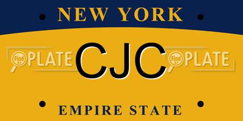 CJC New York License Plate