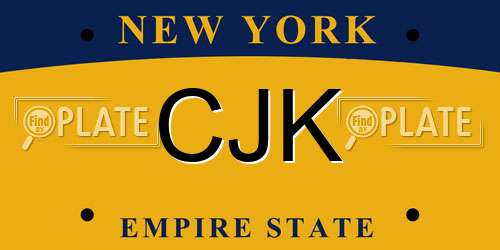 CJK New York License Plate
