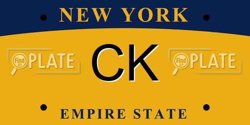 CK New York License Plate
