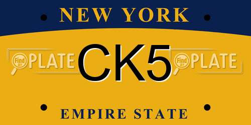 CK5 New York License Plate