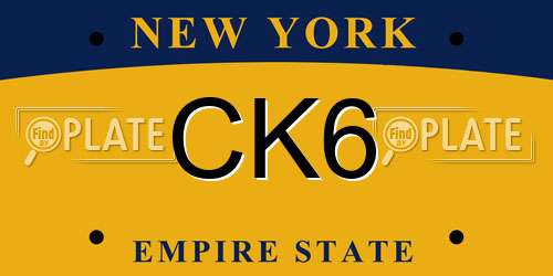 CK6 New York License Plate