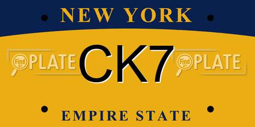 CK7 New York License Plate