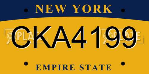 CKA4199 New York License Plate