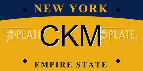 CKM New York License Plate