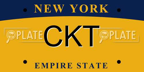 CKT New York License Plate