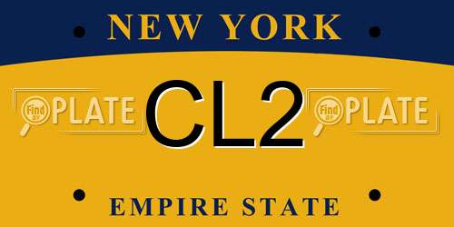 CL2 New York License Plate