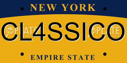 CL4SSICO New York License Plate