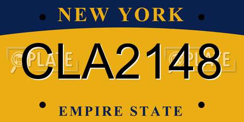 CLA2148 New York License Plate
