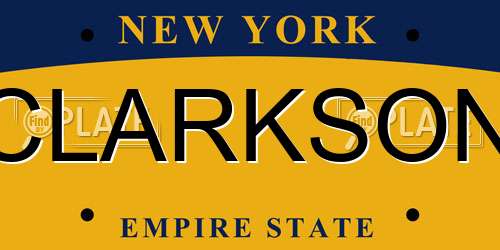 CLARKSON New York License Plate