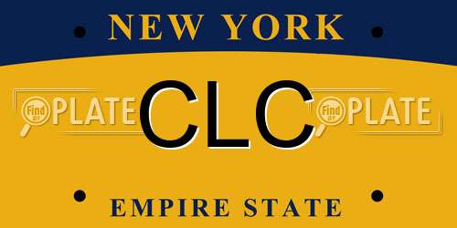 CLC New York License Plate