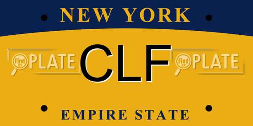 CLF New York License Plate