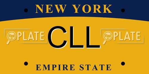 CLL New York License Plate